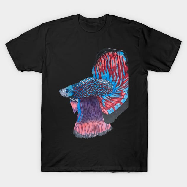 Swimming beta fish T-Shirt by Annalisseart24